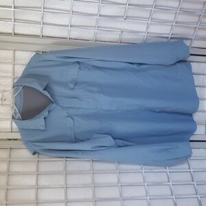 Patagonia long sleeve button down outdoors mens blue shirt